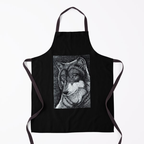 Item preview, Wolf in cross-hatching with ink and dip pen. designed and sold by atelieamoraes.