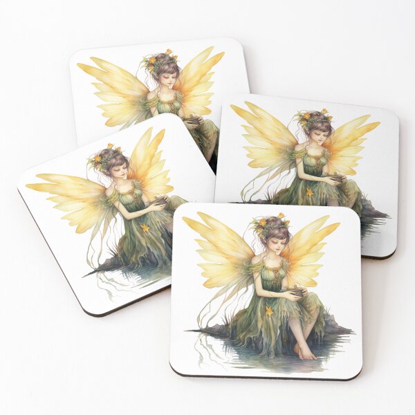 Item preview, Fairy With Yellow Wings  designed and sold by FlutterbyFairy.