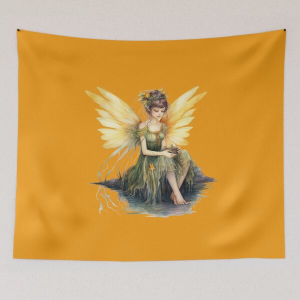 Item preview, Fairy With Yellow Wings  designed and sold by FlutterbyFairy.