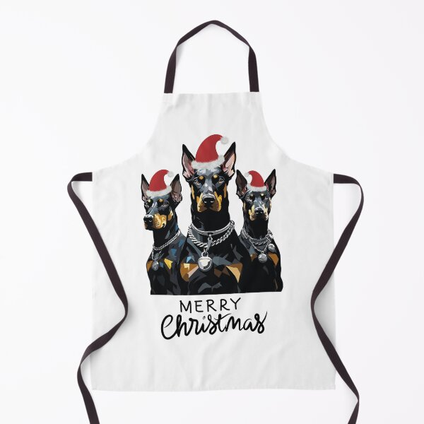 Item preview, merry chrismas Doberman Pinscher Dogs designed and sold by Stickers  Designer.