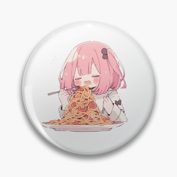 Item preview, Girl eating spaghetti kawaii designed and sold by Inklusivestyles.