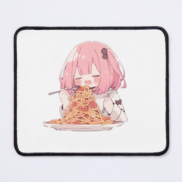 Item preview, Girl eating spaghetti kawaii designed and sold by Inklusivestyles.