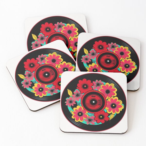 Item preview, Mod Floral Vinyl Record designed and sold by musicgeniusart.