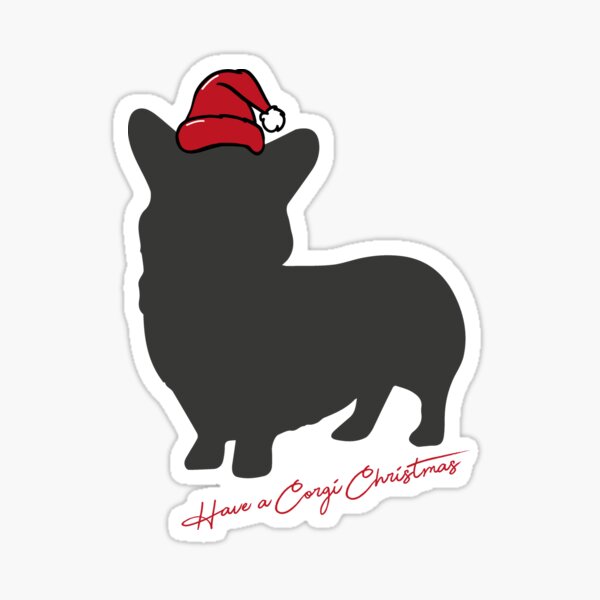 Corgi Christmas Sticker