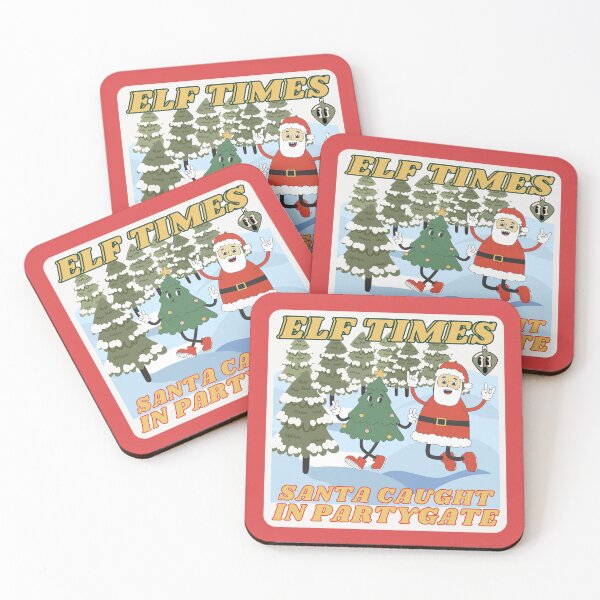 Item preview, Santa caught in partygate, Santa Claus with too much Christmas party spirit designed and sold by BritishDelights.