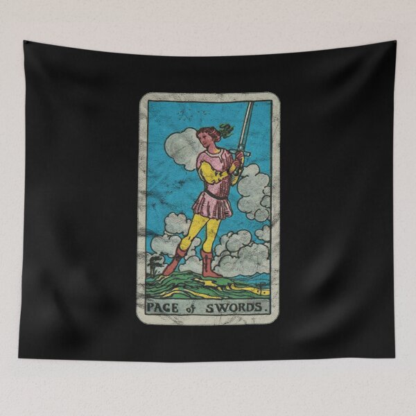 Item preview, Tarot Card - Page of Swords (distressed design) designed and sold by siggyspatsky.