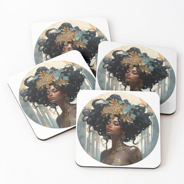 Item preview, Afro Art Nouveau designed and sold by MendaciousMina.