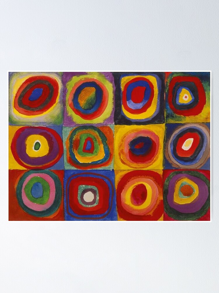 Alternate view of Wassily Kandinsky, Colour Study, Squares with Concentric Circles. Poster