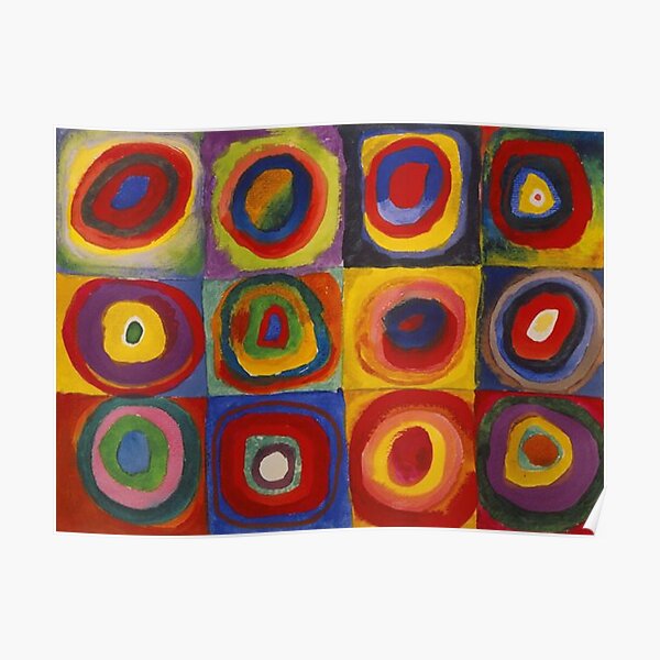Wassily Kandinsky, Colour Study, Squares with Concentric Circles. Poster