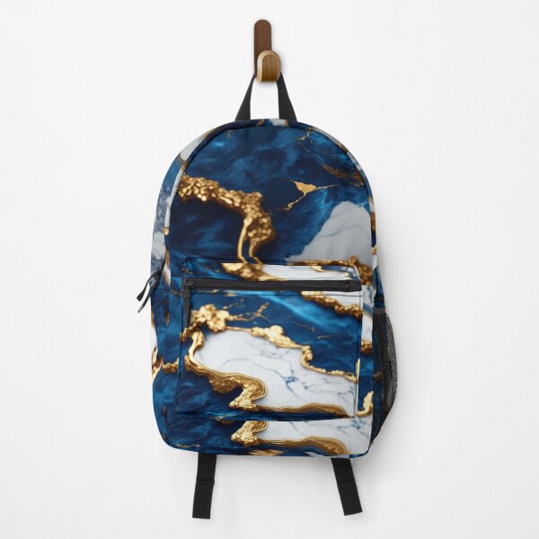 Item preview, Liquid indigo and gold marble texture designed and sold by lilbangdesigns.