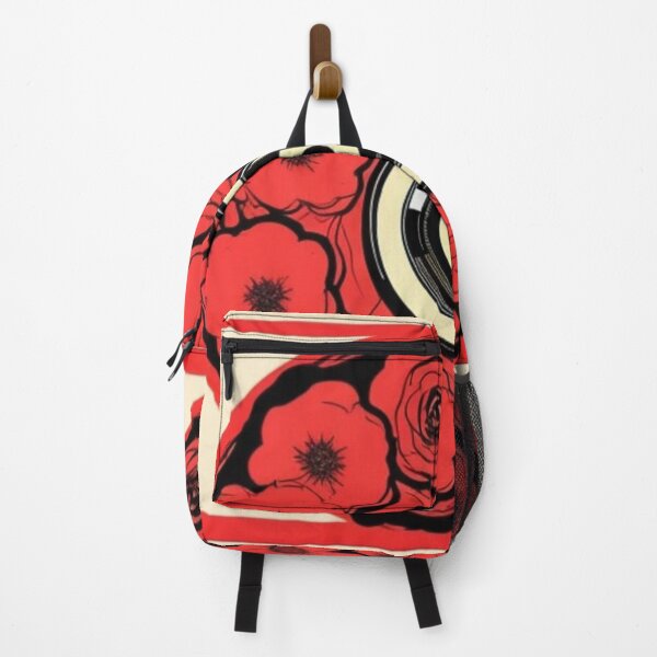 Item preview, Red Vintage Floral Vinyl designed and sold by musicgeniusart.