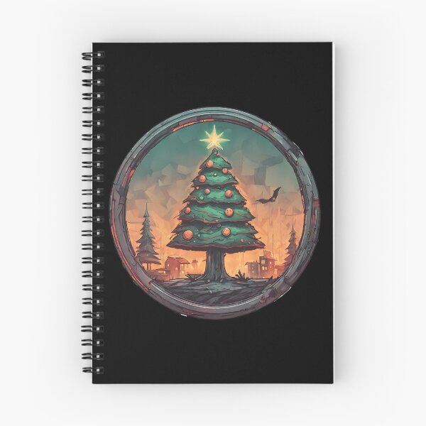 Item preview, Apocalyptic Burning Town with Christmas Tree Creepy designed and sold by Aquillashop.