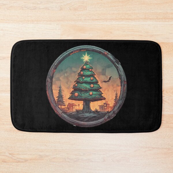 Item preview, Apocalyptic Burning Town with Christmas Tree Creepy designed and sold by Aquillashop.