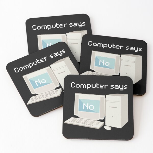 Item preview, Funny Quote Gifts Computer says No. Vintage computer designed and sold by MamaNeeaDesigns.