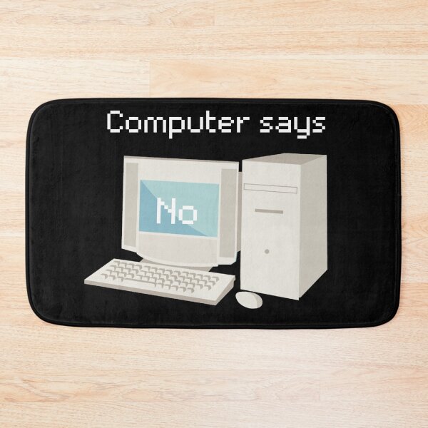 Item preview, Funny Quote Gifts Computer says No. Vintage computer designed and sold by MamaNeeaDesigns.