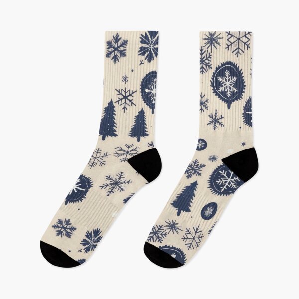 Item preview, Christmas winter pattern with Christmas trees and snowflakes designed and sold by SlickFreek.
