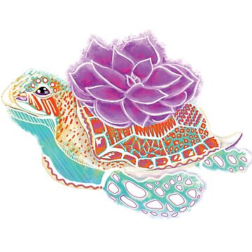 Artwork thumbnail, Sea Turtle Spirit Animal by tinaschofield