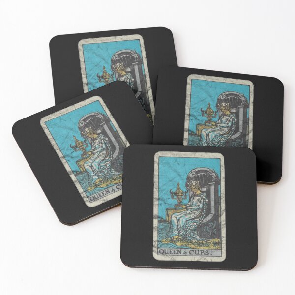 Item preview, Tarot Card - Queen of Cups (distressed design) designed and sold by siggyspatsky.