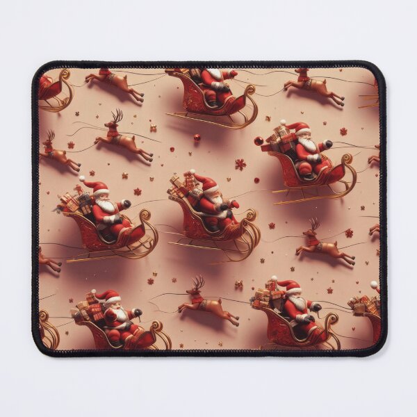Item preview, patterns of santa and his sleigh with reindeer designed and sold by MasAllaHI31.