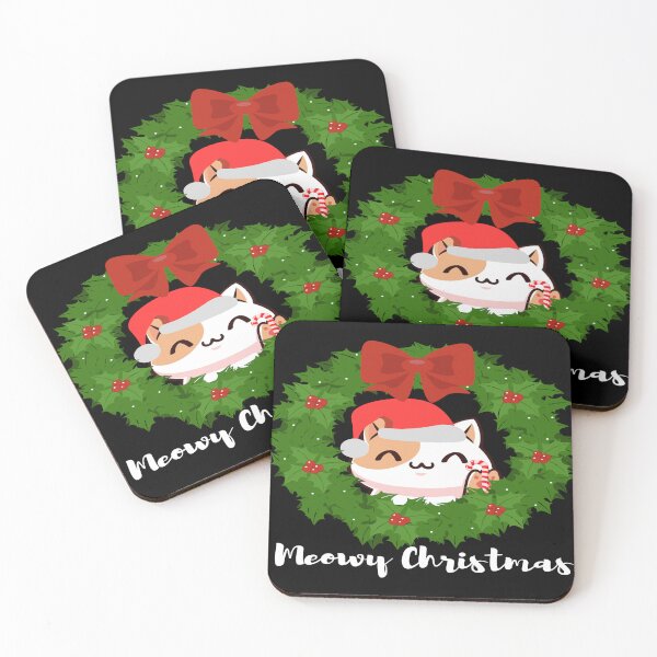 Item preview, A cat that greets you among a christmas wreath  designed and sold by The-Blue-Feline.
