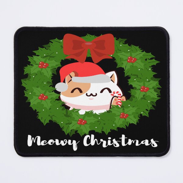 Item preview, A cat that greets you among a christmas wreath designed and sold by The-Blue-Feline.