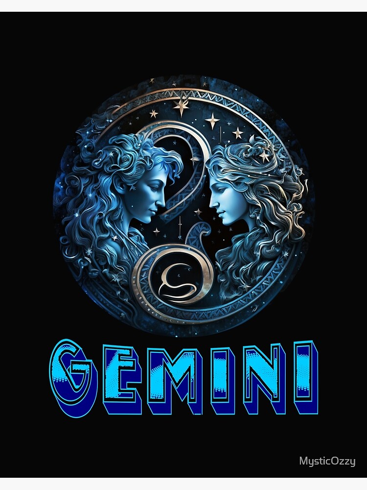 ★あき★ GeminiFourth サインポスター Gemini Zodiac Art | Instant Downloads in Black & White | PNG
