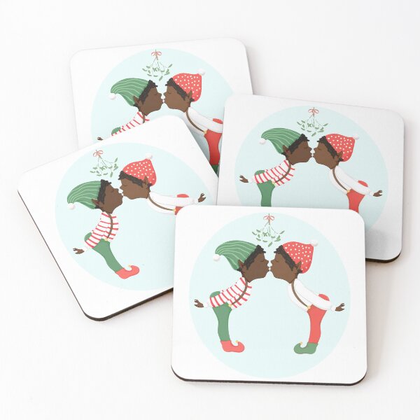 Item preview, Christmas Kisses (black mascs) designed and sold by NaughtyLister.