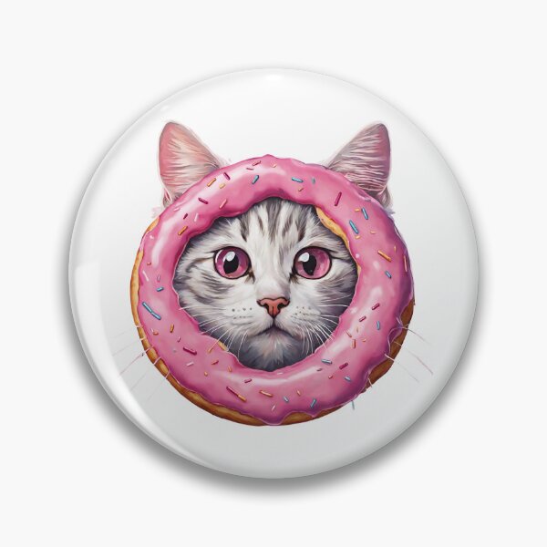 Item preview,  Funny Pink Donut Cat  designed and sold by silviaol.