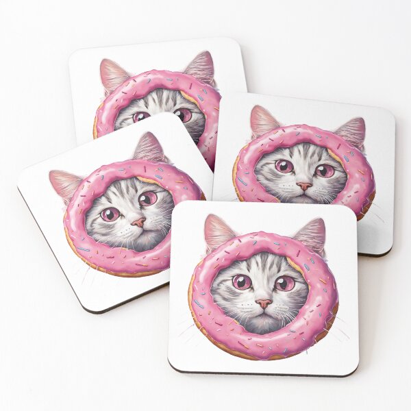 Item preview,  Funny Pink Donut Cat  designed and sold by silviaol.