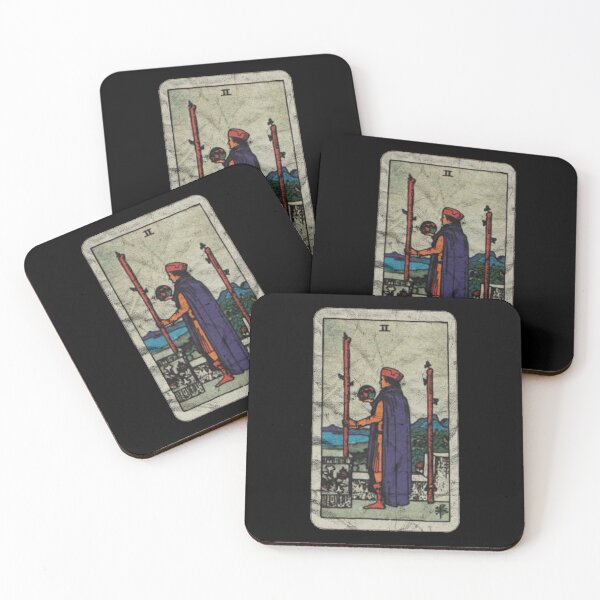 Item preview, Tarot Card - Two of Wands (distressed design) designed and sold by siggyspatsky.