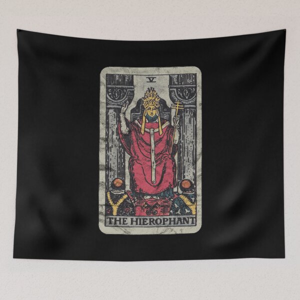 Item preview, Tarot Card - The Hierophant (distressed design) designed and sold by siggyspatsky.