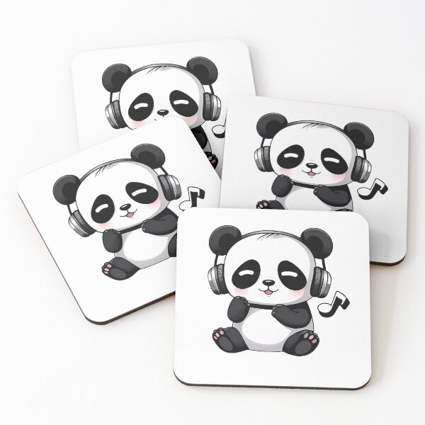 Item preview, Panda Listening to Music designed and sold by TsuStickers.