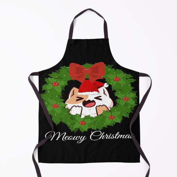 Item preview, An excited cat screaming Meowy Christmas designed and sold by The-Blue-Feline.