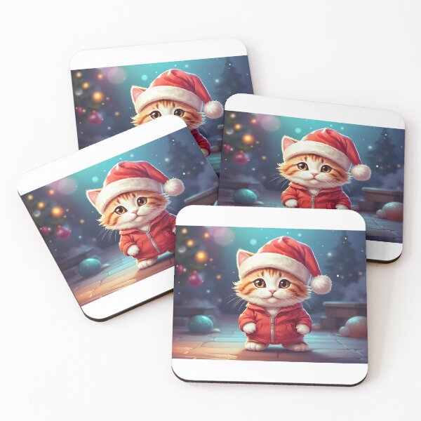 Item preview, Super cute Christmas kitten design. designed and sold by cannon777.