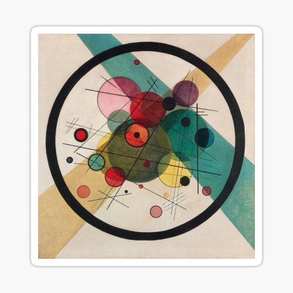 KANDINSKY. Circles in a Circle. 1923. Sticker