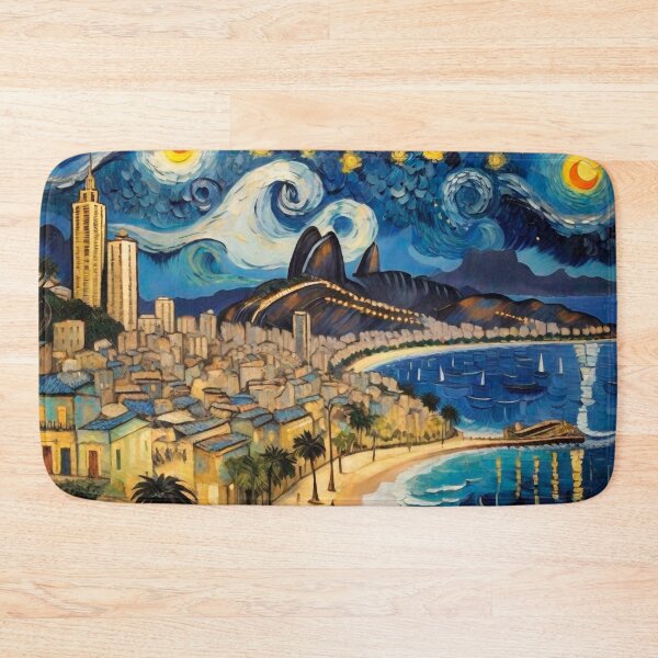 Item preview, Starry Night in Rio de Janeiro - Brazil designed and sold by OnlyClassicArt.