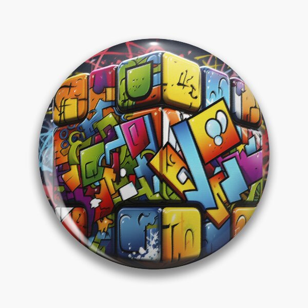 Item preview, rubik cube modern desig art designed and sold by inkArtistryfine.
