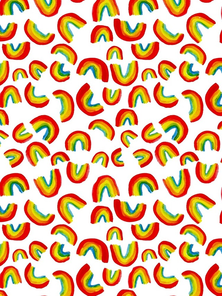 Dancing rainbows watercolor colorful pattern by shoshannahscrib