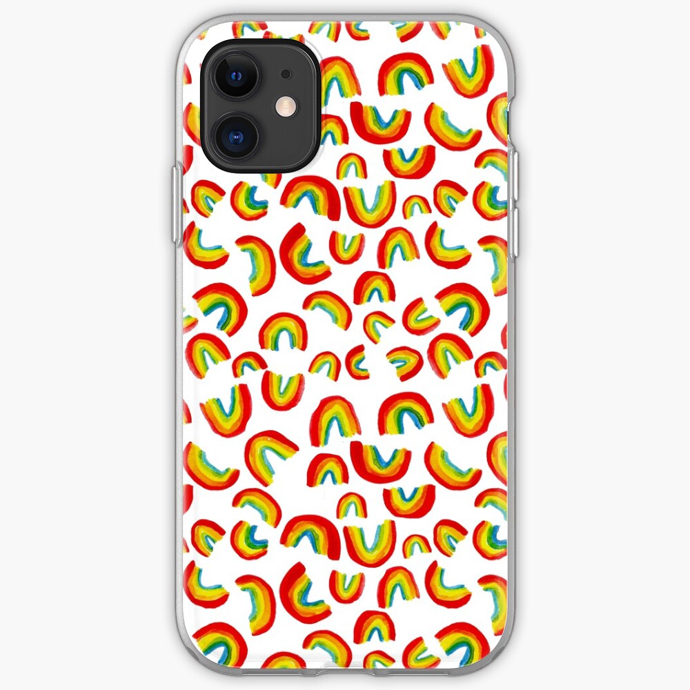Dancing rainbows watercolor colorful pattern iPhone Case & Cover