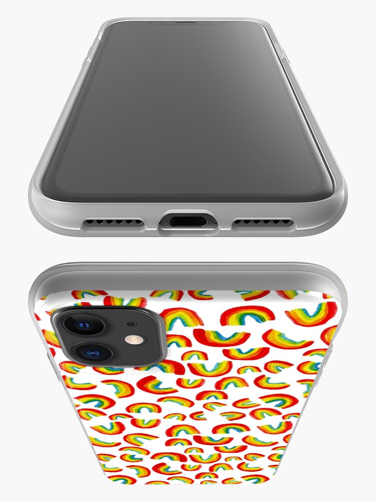 Alternate view of Dancing rainbows watercolor colorful pattern iPhone Case & Cover