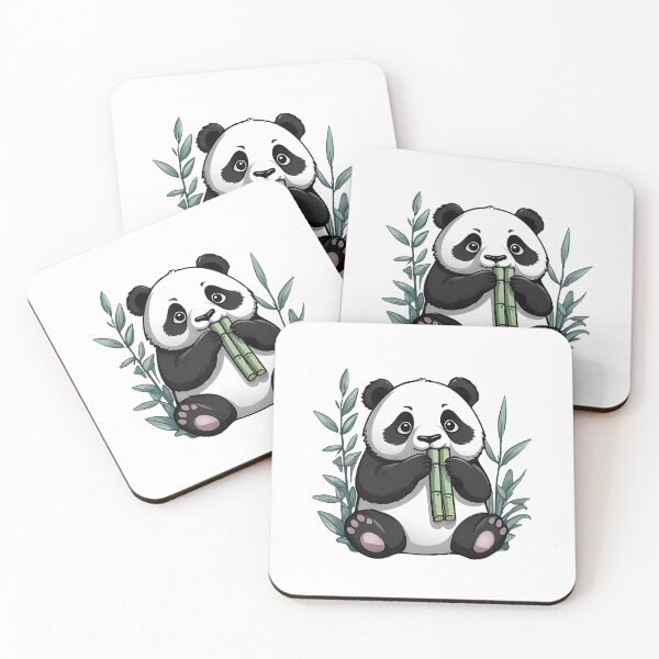 Item preview, Hungry Panda Eating Bamboo designed and sold by TsuStickers.