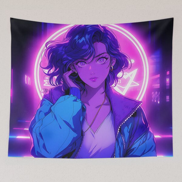 Item preview, Synthwave Music Album Cover - Anime Wallpaper designed and sold by KAIGAME Art.