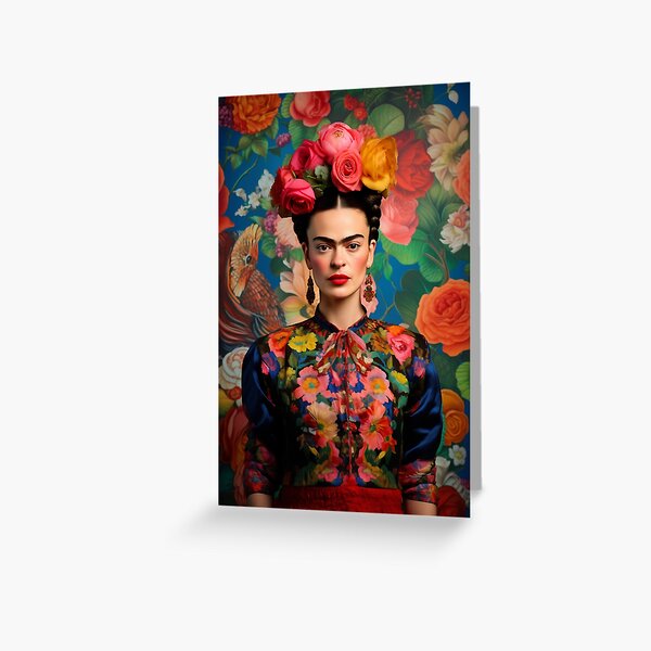 Artikel-Vorschau von Frida Khalo mit Blumen Originalkunstwerk, designt und verkauft von Anthony Bagalini.