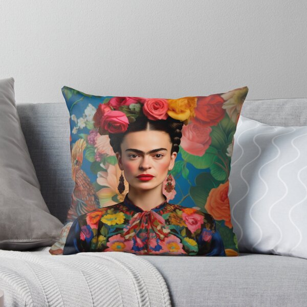 Artikel-Vorschau von Frida Khalo mit Blumen Originalkunstwerk, designt und verkauft von Anthony Bagalini.