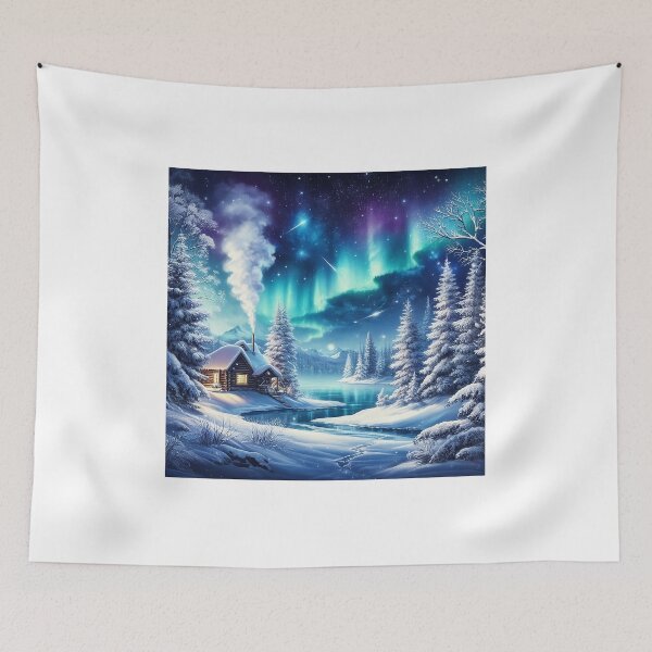 Item preview, Enchanted Eve Caroling Pines, Moonlit Frosty Meadows designed and sold by Daniel Dudgeon.