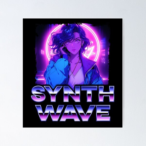 Item preview, Synthwave Music Album Cover - Anime Shirt designed and sold by KAIGAME Art.
