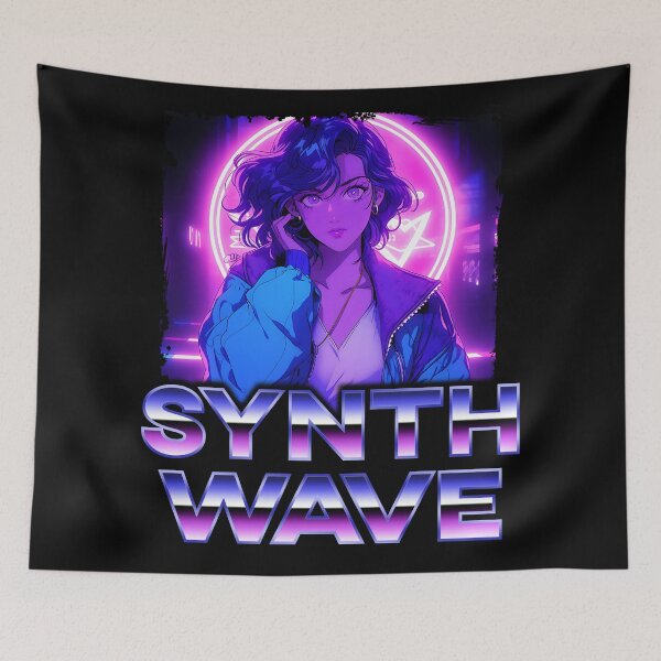 Item preview, Synthwave Music Album Cover - Anime Shirt designed and sold by KAIGAME Art.