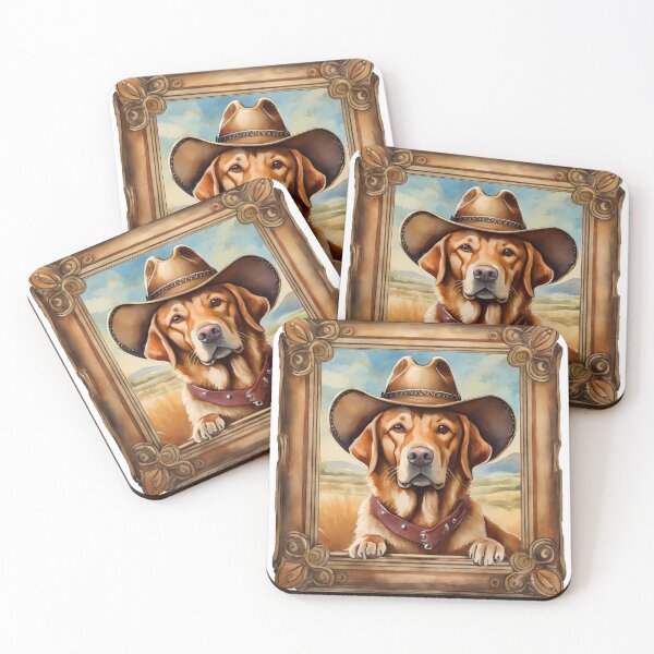 Item preview, cowboy fox red Labrador  designed and sold by linalavonne.