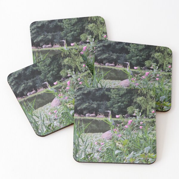 Item preview, Great Blue Heron and Flowers designed and sold by Phebastian.