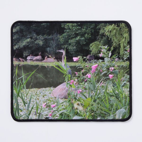 Item preview, Great Blue Heron and Flowers designed and sold by Phebastian.